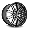 CFF50 Gloss Black with Machined Spoke Faces and Outer Flange