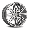 C48 Gloss Black with Machined Spoke Faces and Outer Flange