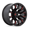 D823 FLAME GLOSS BLACK MILLED WITH CANDY RED