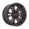 D712 RAGE GLOSS BLACK RED TINTED CLEAR