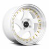 VR2 White Machine Lip Gold Rivet