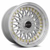 VR3 Silver Machine Lip Gold Rivet