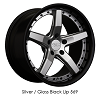 569 ROBOWHEEL Silver with Gloss Black Lip