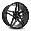 C25 Gloss Black with Milled Spoke Windows